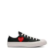 Comme des Garçons Canvas Heart Sneaker Svart/Röd/Vit Black, Herr