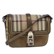 Burberry Vintage Pre-owned Laeder axelremsvskor Beige, Dam