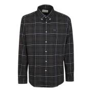 Barbour Bomullsrutig skjorta med button-down-krage Black, Herr