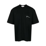 Studio Nicholson Svart Logotryck T-shirt Black, Herr