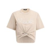 Versace Ikoniskt Monogram T-shirt med Medusa-logotyp Pink, Dam