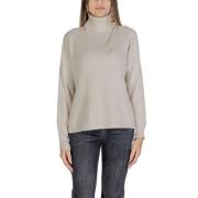 Sandro Ferrone Beige Stickad Tröja Höst/Vinter Kollektion Beige, Dam