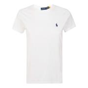 Ralph Lauren Cotton Jersey Crewneck Tee White, Dam