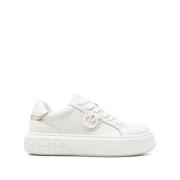 Pinko Chunky Sole Lace-Up Sneakers White, Dam