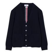 Thom Browne Kort Cardigan Sweater Blue, Herr