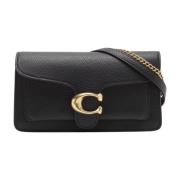 Coach Svart läder Tabby Chain Clutch Väska Black, Dam