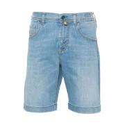 Jacob Cohën Ljusblå Denim Shorts Blue, Herr