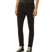 Dondup Svarta Skinny Fit Jeans med 4 Knappar Black, Herr