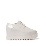 Stella McCartney Vita Patent Lace-Up Kilklack Skor White, Dam