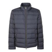 Woolrich Svart Nylon Dunjacka Blue, Herr