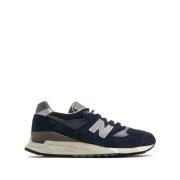 New Balance Svart/Grå Mocka Panel Sneakers Blue, Herr