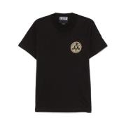 Versace Jeans Couture Svart Crew Neck Kortärmad T-shirt Black, Herr