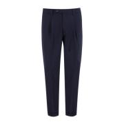 Michael Coal Elegant Wide Fit Button Trousers Black, Herr