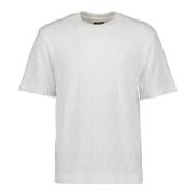 Fendi Bomullssvamp T-shirt med FF Mönster White, Herr