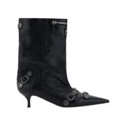 Balenciaga Lammskinn Ankelboots med Kitten Heel Black, Dam