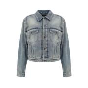 Balenciaga Denimjacka med knappstängning Blue, Dam