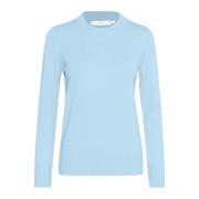 InWear Blå Stickad Pullover Tröja Blue, Dam