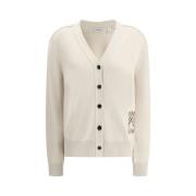 Burberry Ikonisk Logo Cardigan med V-ringning Beige, Dam