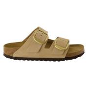 Birkenstock Beige Big Buckle Sandaler Beige, Dam