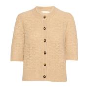 InWear Kortärmad Stickad Kofta Ginger Melange Beige, Dam