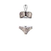 Roberto Cavalli Snake-Print Halterneck Bikini Set Brown, Dam