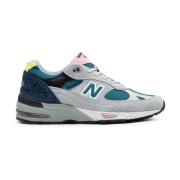 New Balance Blå Mocka Mesh Sneakers Made in England Multicolor, Herr