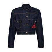 Vivienne Westwood Blå Denimrock med Orb Broderi Blue, Dam