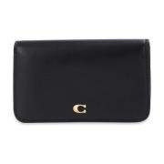 Coach Svart Slim Card Case Plånbok Black, Dam