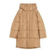 Max Mara Weekend Kamel Weekend Parka med Quiltat Motiv Brown, Dam