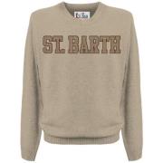 MC2 Saint Barth Multifärgad Crew Neck Tröja med Brodyr Beige, Herr