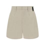 Fendi Fleece Bermuda Shorts med fickor Beige, Herr