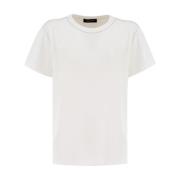 Fabiana Filippi Diamanttråd Jersey T-shirt White, Dam