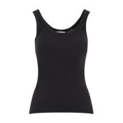 Lemaire Grå Ribbad Tanktop Damkläder Black, Dam