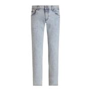 Dolce & Gabbana Blå Straight-Cut Jeans Gray, Herr