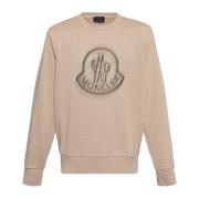 Moncler Sweatshirt med logotyp Beige, Herr