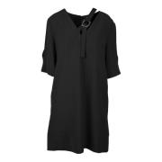 Simona Corsellini Elegant klänning i polyester elastanblandning Black,...