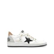 Golden Goose Läderstjärnsneakers Vit Multifärgad White, Dam