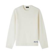 A.p.c. Elegant Edward Jumper i Ecrù Beige, Herr