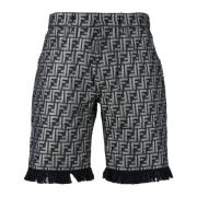 Fendi Casual Bermuda Shorts i Bomullsblandning Blue, Herr