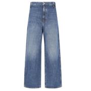 Khaite Blå Denim Lågmidjade Jeans Blue, Dam