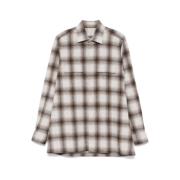 Kiton Brun Flanellskjorta med Bröstfickor Brown, Herr