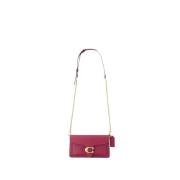 Coach Rosa Läder Crossbody Väska Pink, Dam