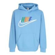 Nike Blå Block Hoodie med Framficka Blue, Herr