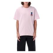 JW Anderson Fönsterbroderad T-shirt Blush Pink, Herr