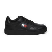 Tommy Hilfiger Svarta Sneakers Snörning Rund Tå Black, Herr