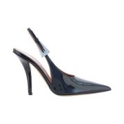 Paris Texas Lackläder Stilettklack Slingback Pumps Black, Dam