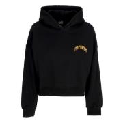 Propaganda Jaguar Croptop Hoodie Svart Black, Dam