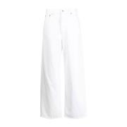 Agolde Vit Low Slung Baggy Jeans White, Dam