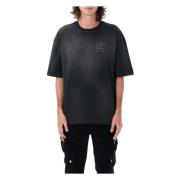 Amiri Svart bomulls-T-shirt MA Hollywood Black, Herr