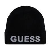 Guess Ull Logo Beanie - Svart Black, Herr